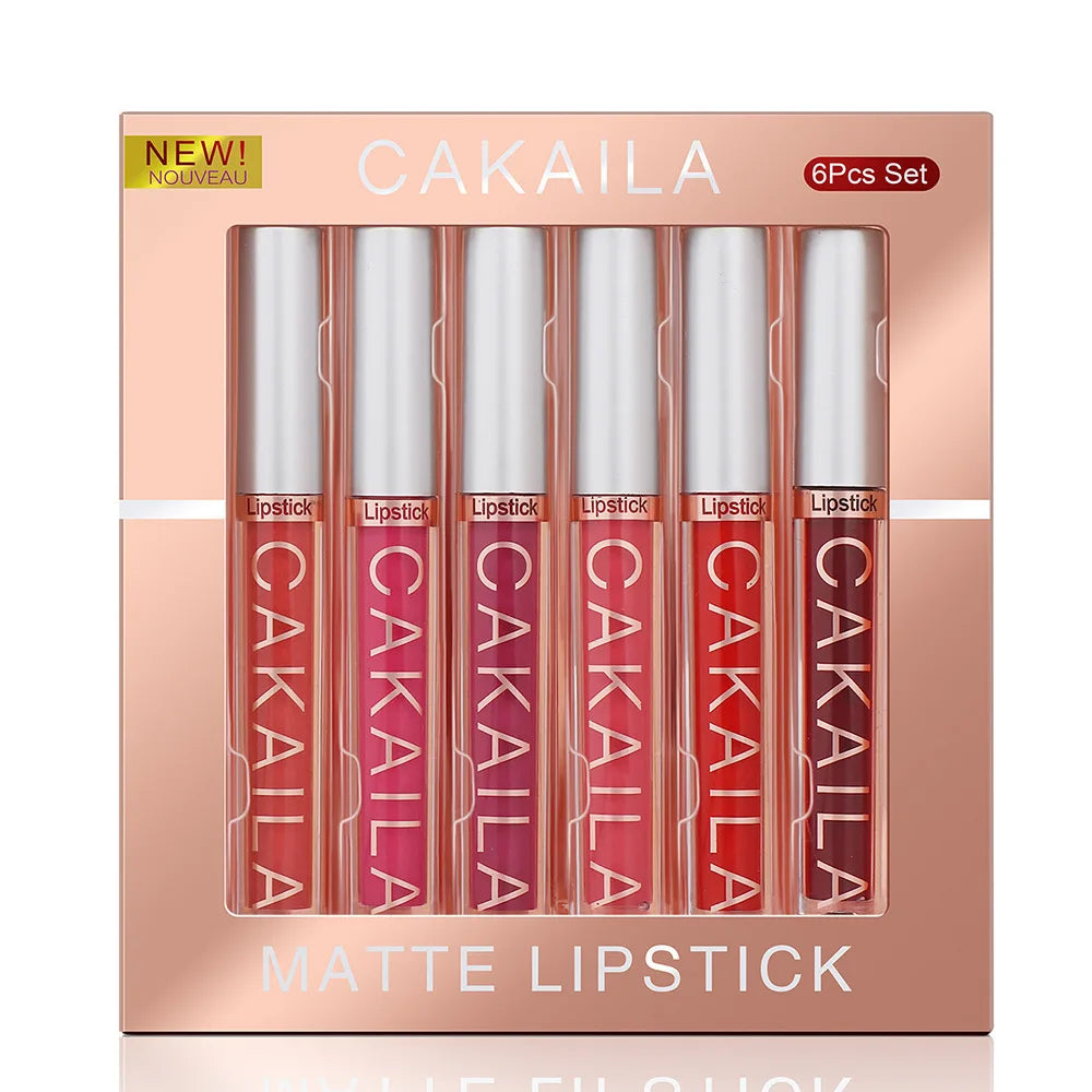 6 Pack Lip Gloss Set Matte And Long-Lasting Color Retention