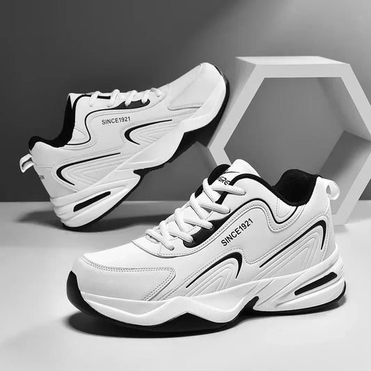 Men's Waterproof Leather Sneakers - Outdoor Walking Sports Shoes