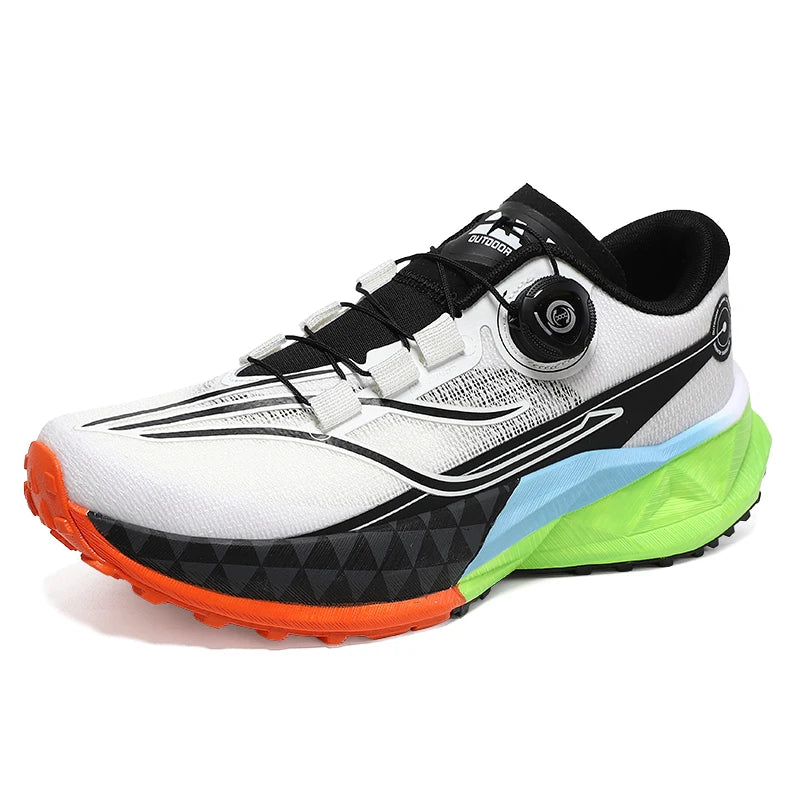 2025 New Lightweight Outdoor Casual Sports Shoes With Rotating Buckle Carbon Plate And Popcorn Outsole Running Shoes For Men