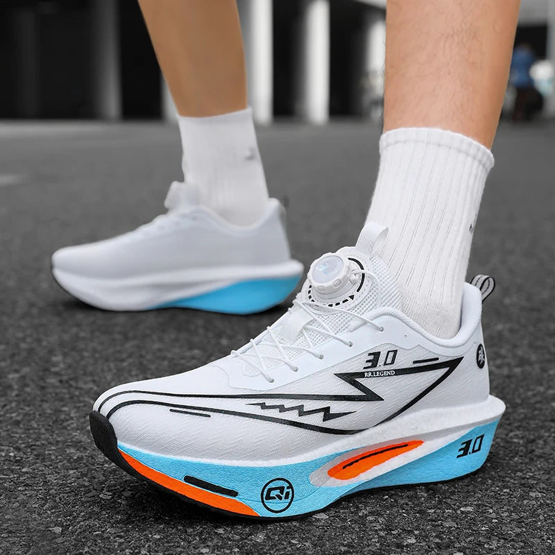 Men's Sports Shoes Sneakers Carbon Plate Running Shoes Male Marathon Racing Shock-absorbing Athletics Training Shoes for Women