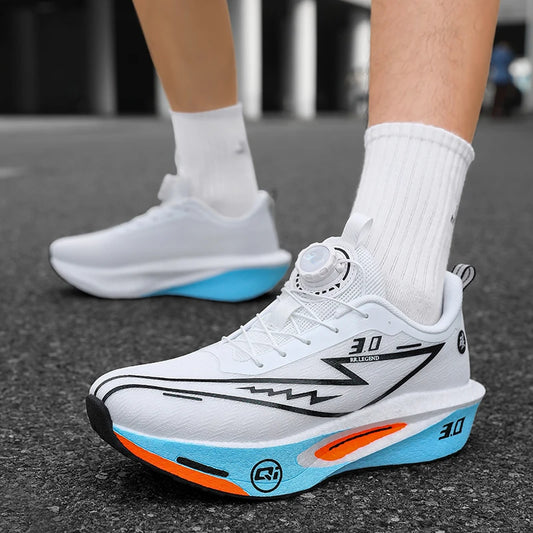 Men's Sports Shoes Sneakers Carbon Plate Running Shoes Male Marathon Racing Shock-absorbing Athletics Training Shoes for Women