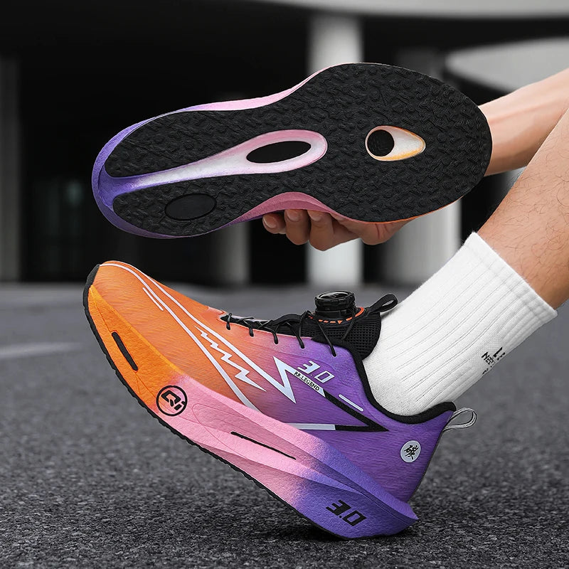 Men's Sports Shoes Sneakers Carbon Plate Running Shoes Male Marathon Racing Shock-absorbing Athletics Training Shoes for Women