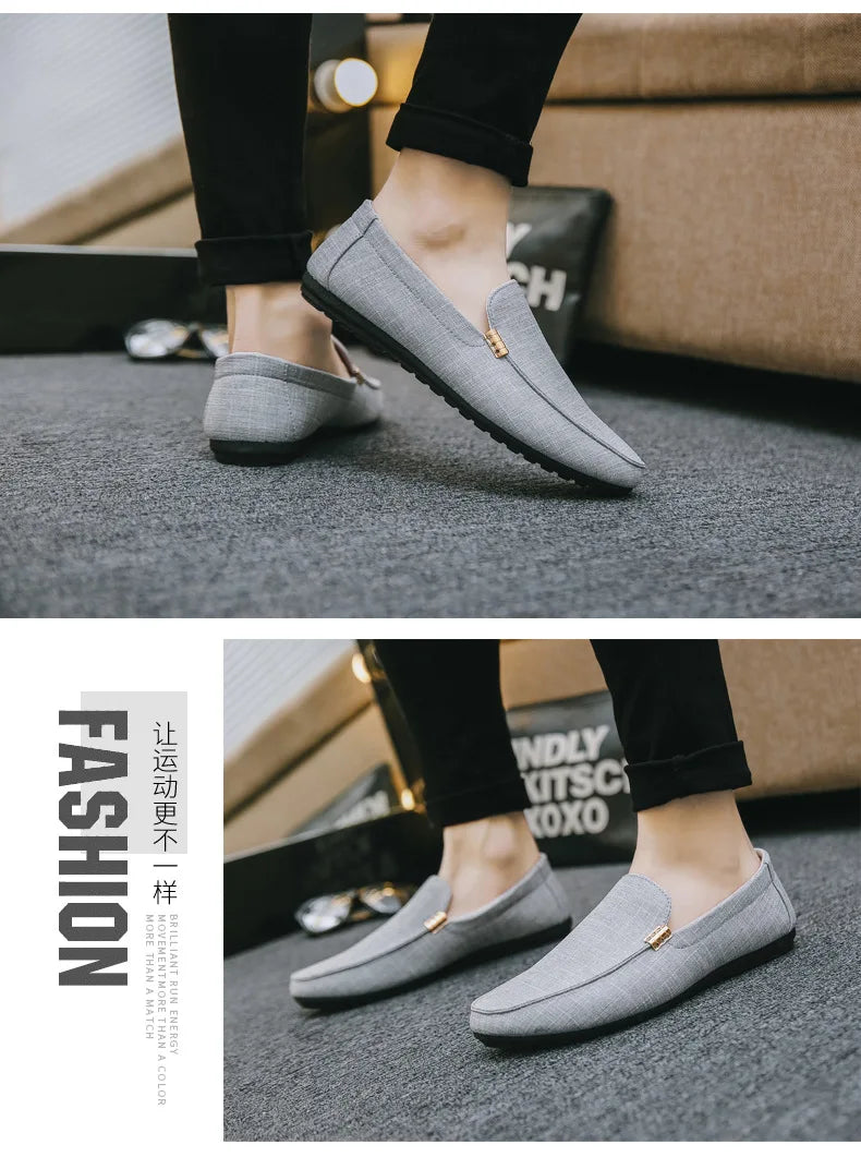 Shoes Men Casual Comfort Men Shoes Denim Male Shoes Adult Footwear 2023 New Men Loafers Canvas Shoes Men Sneakers Driving Shoes