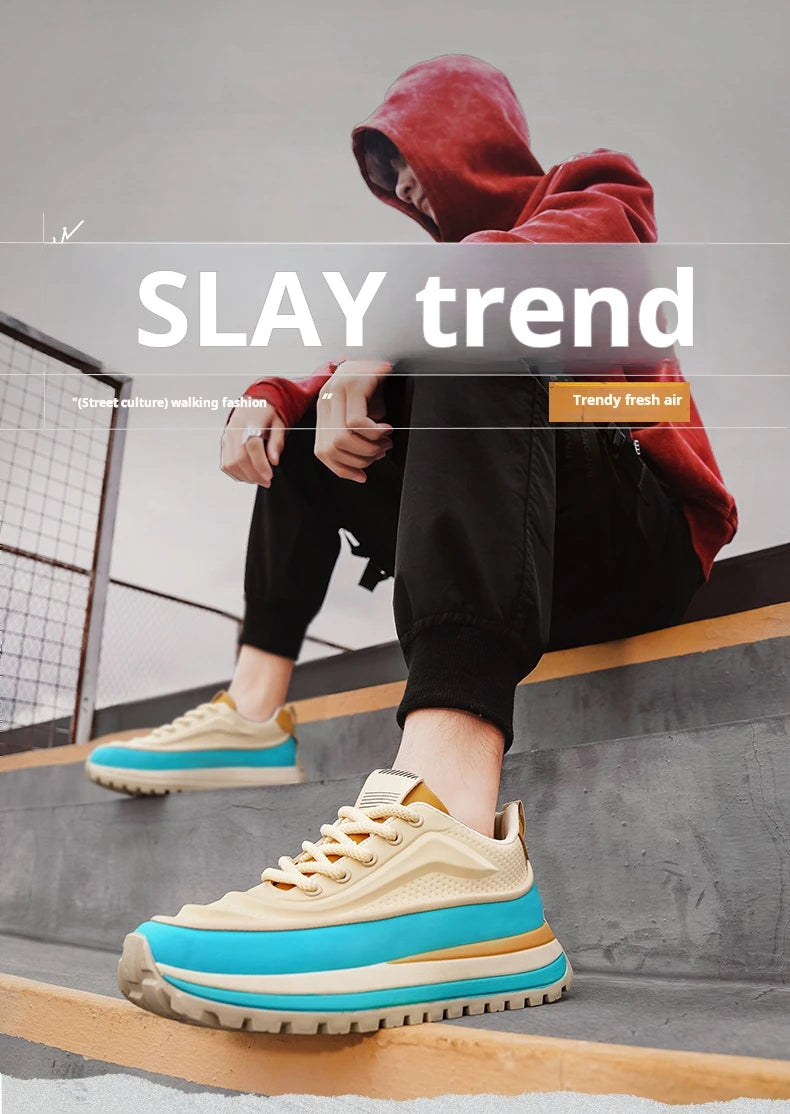Casual Sneaker Round Toe Men's Sneakers Sports and Leisure Shoes for Men Soft and Comfortable Loafers Wear-resistant Non-Slip