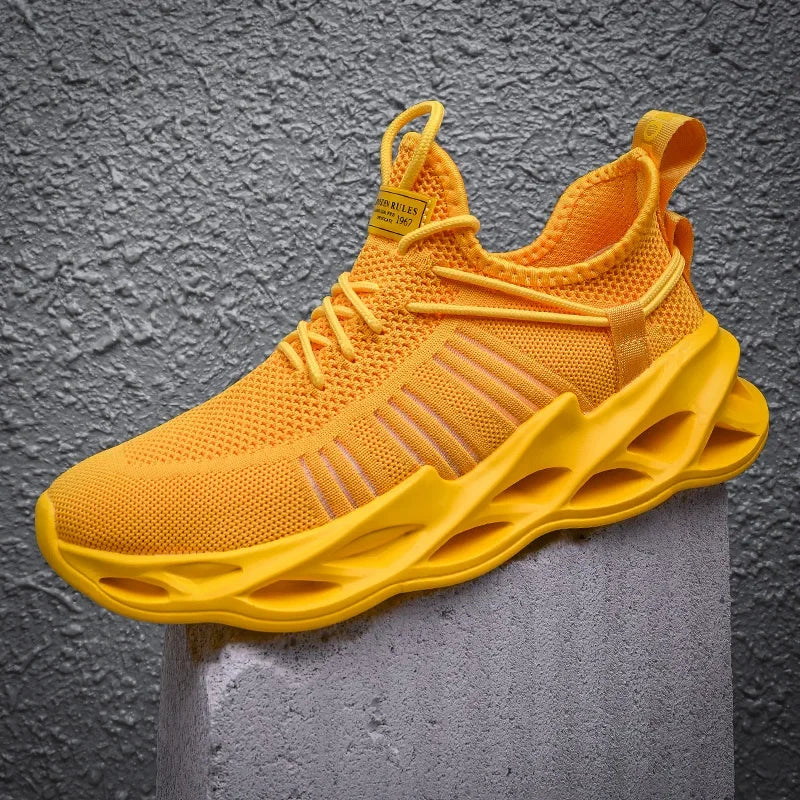 YRZL Sports Shoes Men Breathable Sneakers Comfortable Jogging Shoes for Men Non Slip Outdoor Walking Shoes Mesh Casual Sneakers