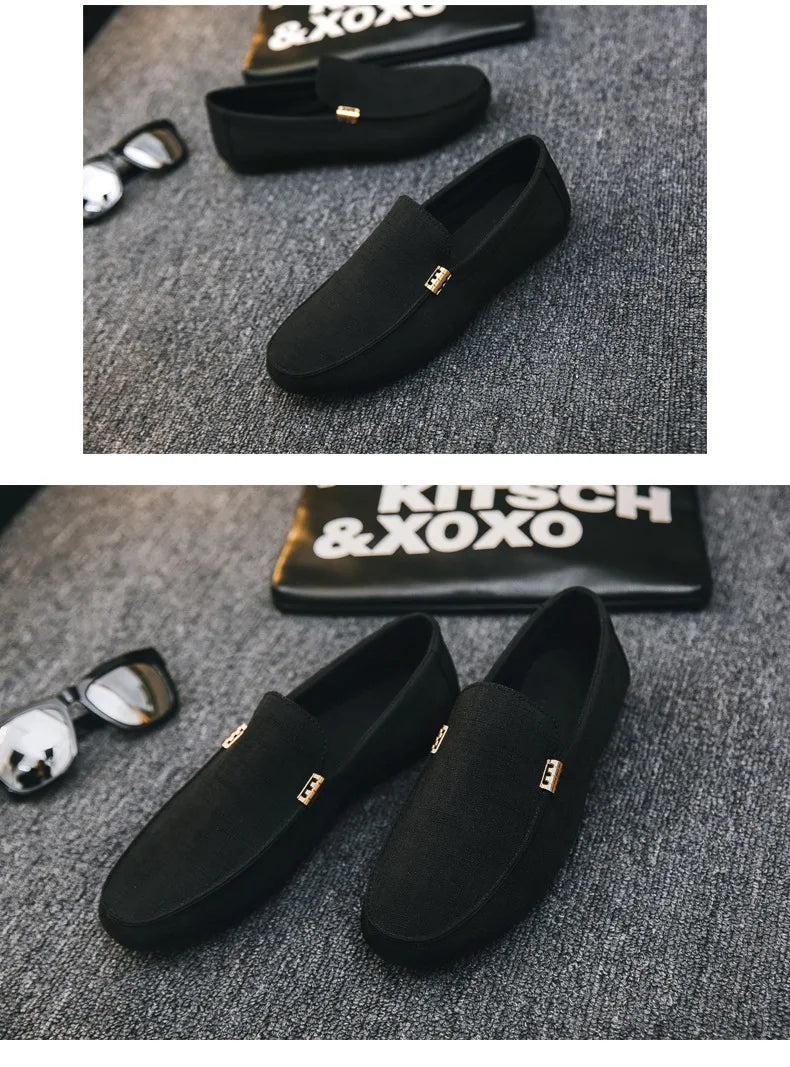 Shoes Men Casual Comfort Men Shoes Denim Male Shoes Adult Footwear 2023 New Men Loafers Canvas Shoes Men Sneakers Driving Shoes