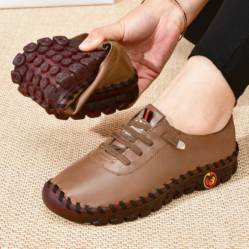 Comfortable Chic - Women's Oxfords - Handmade, Breathable, Lightweight, Non Slip, Lace Up, Slip On, Soft Insoles, Easy Walking Shoes for Everyday Wear