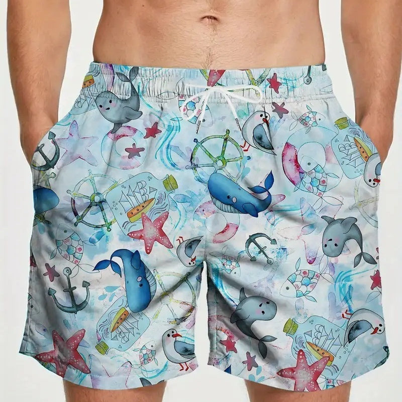 Men's Four Seasons Leisure 3D Printed Shorts