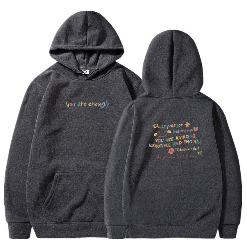 Women's Personalized Letter Printed Fleece Hoodie