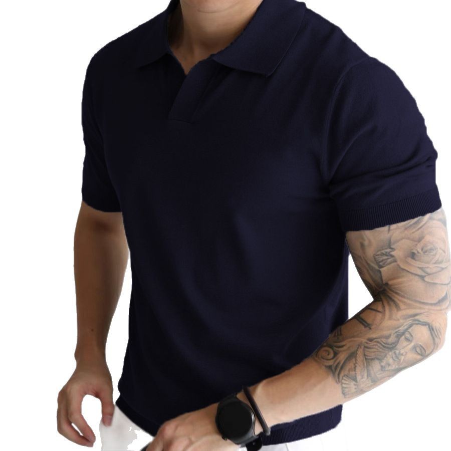 Summer Men's Cool Loose Lapels T-shirt