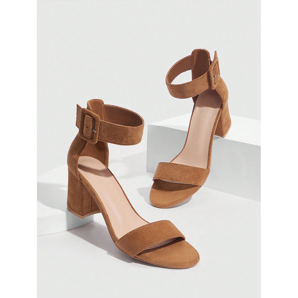 Open Toe Sandals With Heel Wrapped Strap