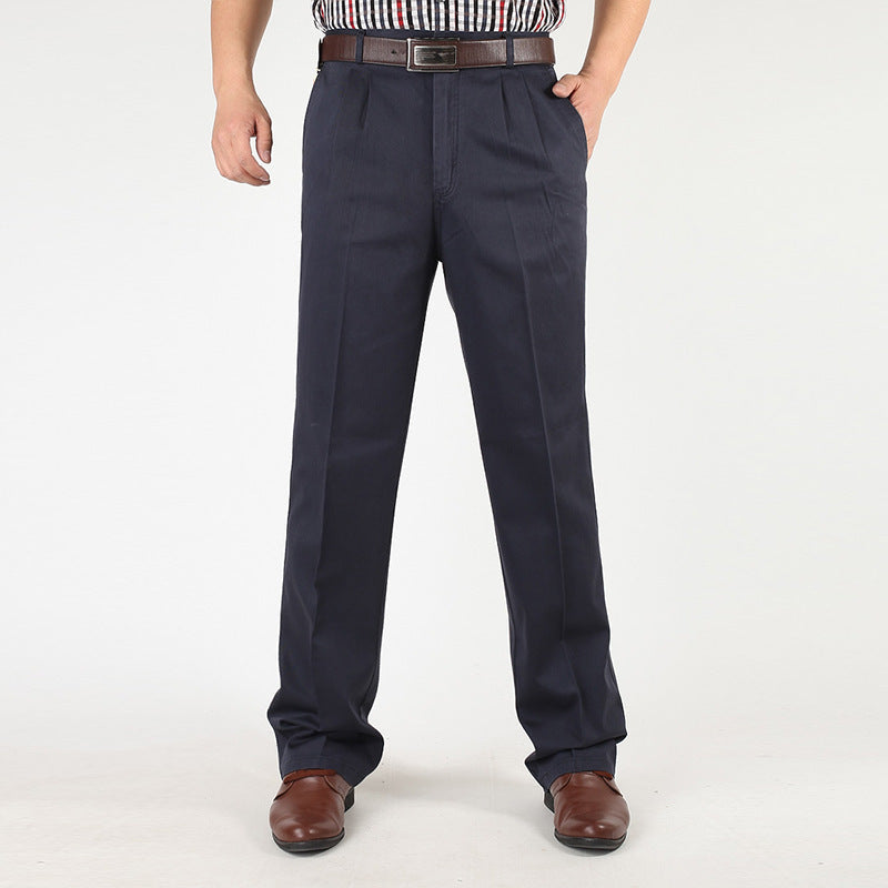 Thick Men's Pure Cotton Casual Pants