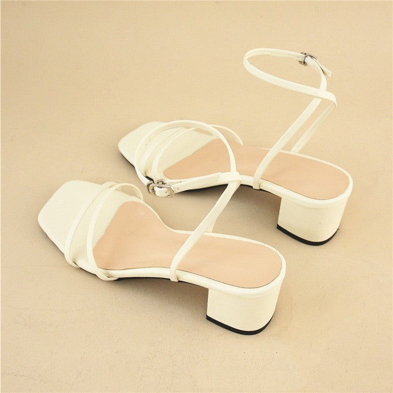 Women's Stiletto Chunky Heel Sandals