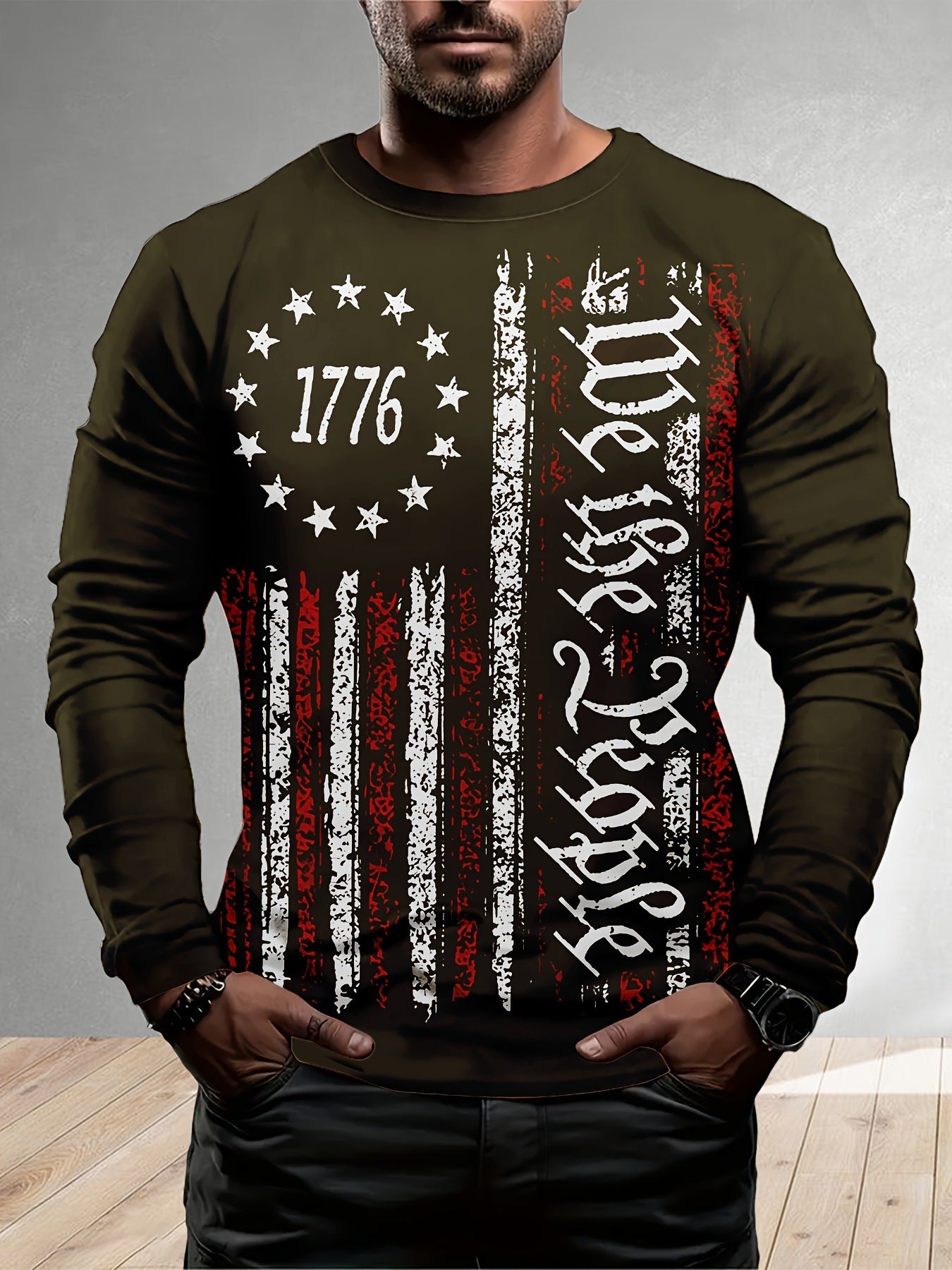 European And American Style Long Sleeve Men's Daily Casual Style XINGX Printing
