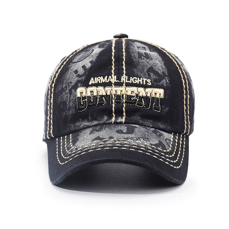 Retro Washed Baseball Cap For Men And Women Couple