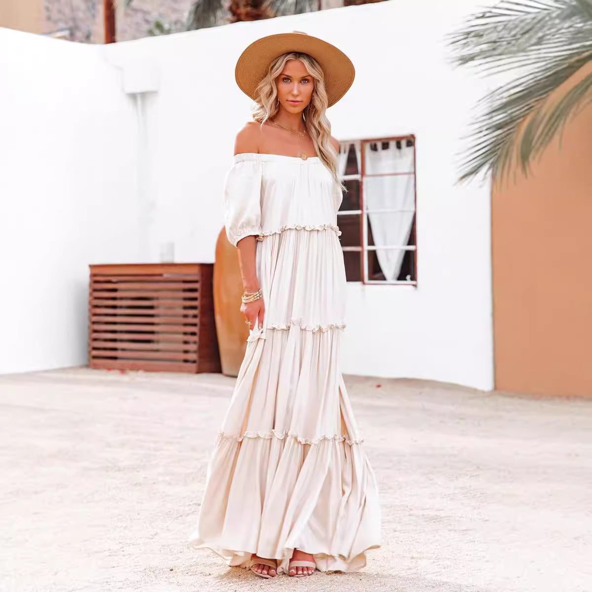 Temperament Commute French High Waist Fashion Sling Dress