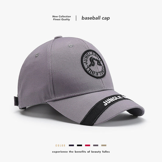 Hard Top Big Head Circumference Men's And Women's American Outdoor Letter Embroidery Baseball Cap