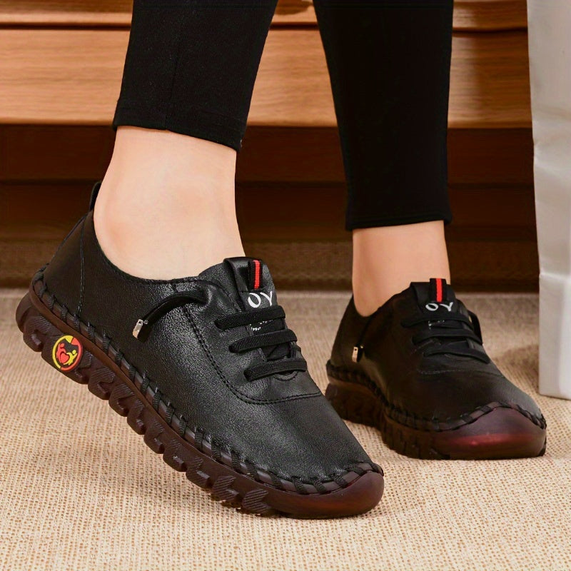 Comfortable Chic - Women's Oxfords - Handmade, Breathable, Lightweight, Non Slip, Lace Up, Slip On, Soft Insoles, Easy Walking Shoes for Everyday Wear