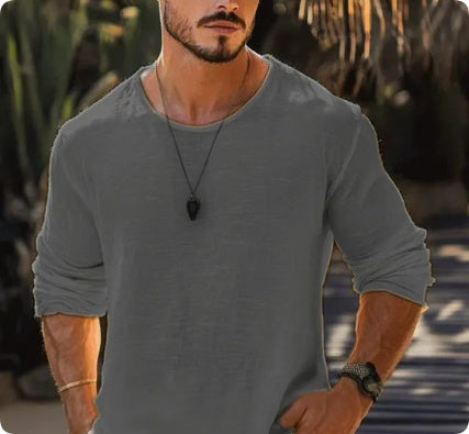 Men's Casual Solid Color Breathable T-shirt