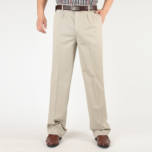 Thick Men's Pure Cotton Casual Pants