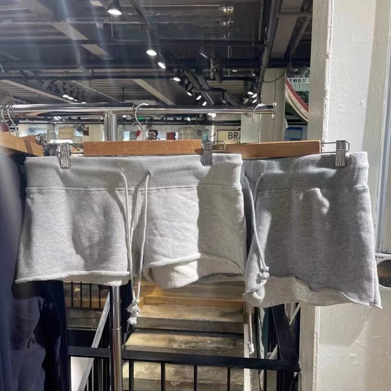 American Casual Sports Pants With Frayed Edges Slim Fit Women