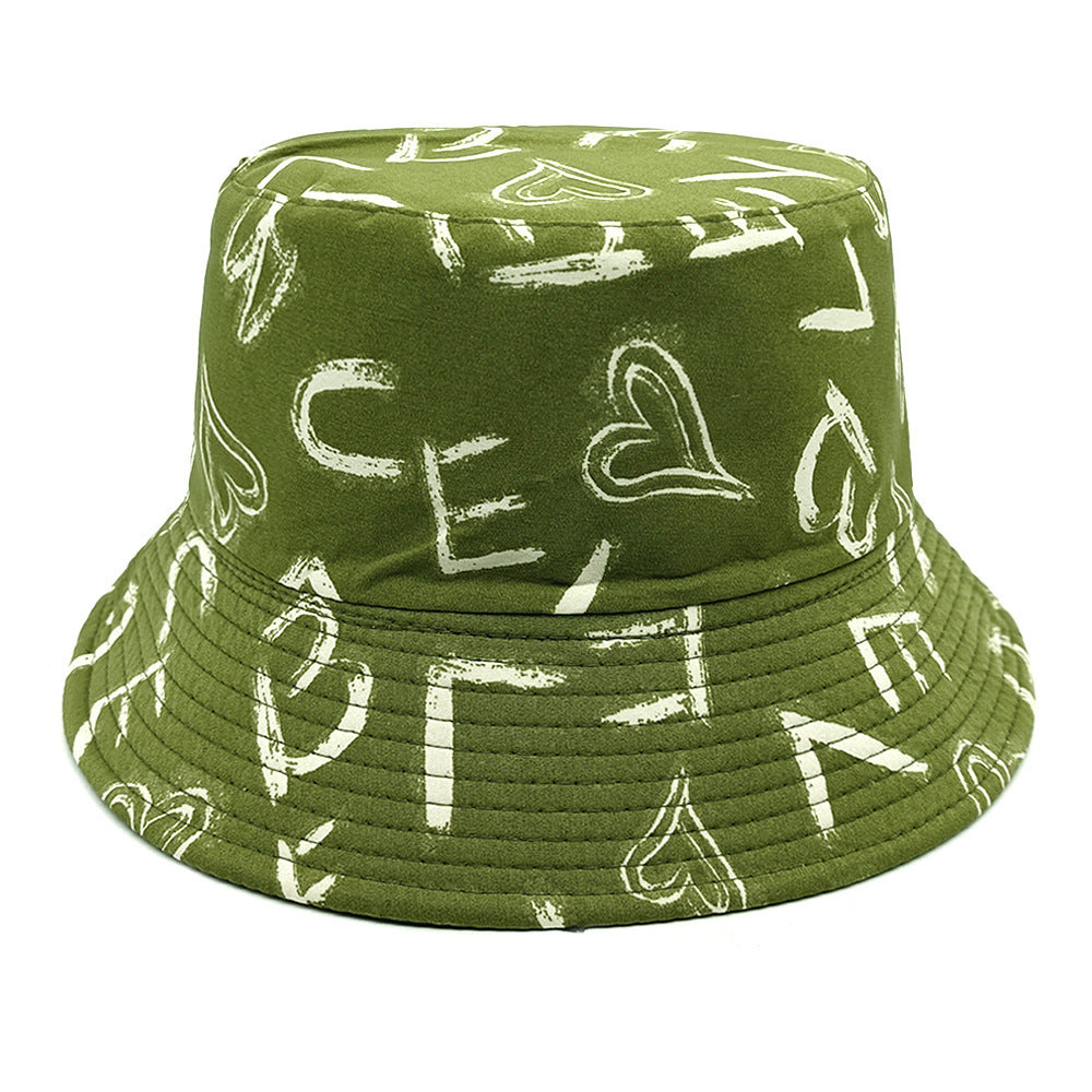 Love Letter Pattern Digital Printing Bucket Hat