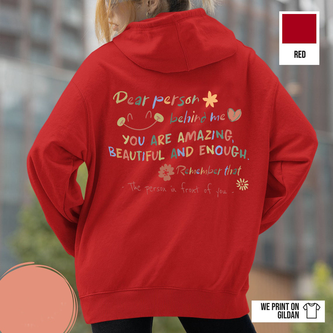 Women's Personalized Letter Printed Fleece Hoodie