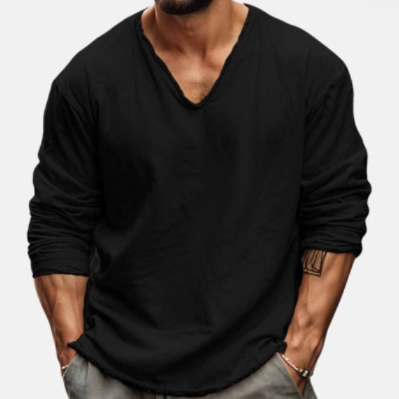 Men's Casual Solid Color Breathable T-shirt