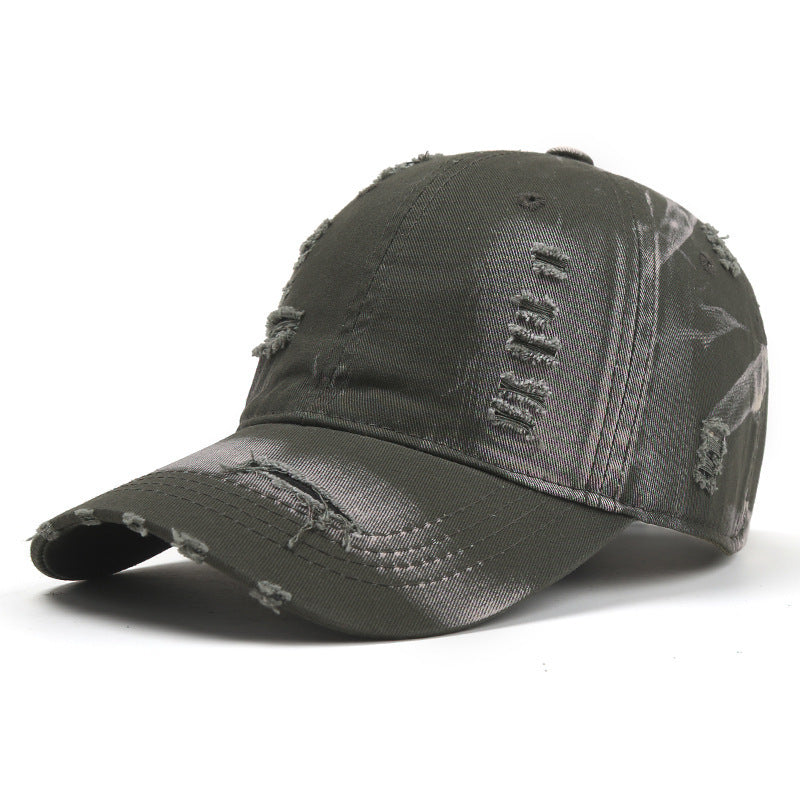 European And American Spring And Summer Washed Make Old Ripped Denim Baseball Cap