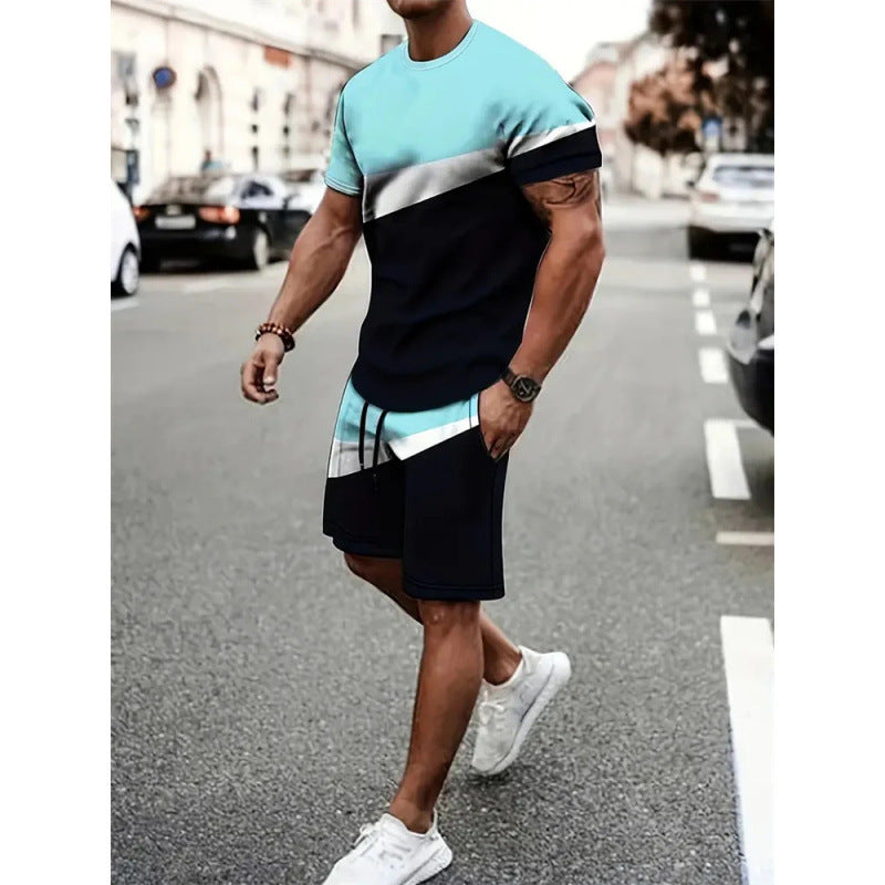 Sports Short-sleeved T-shirt Suit Two-piece Outdoor