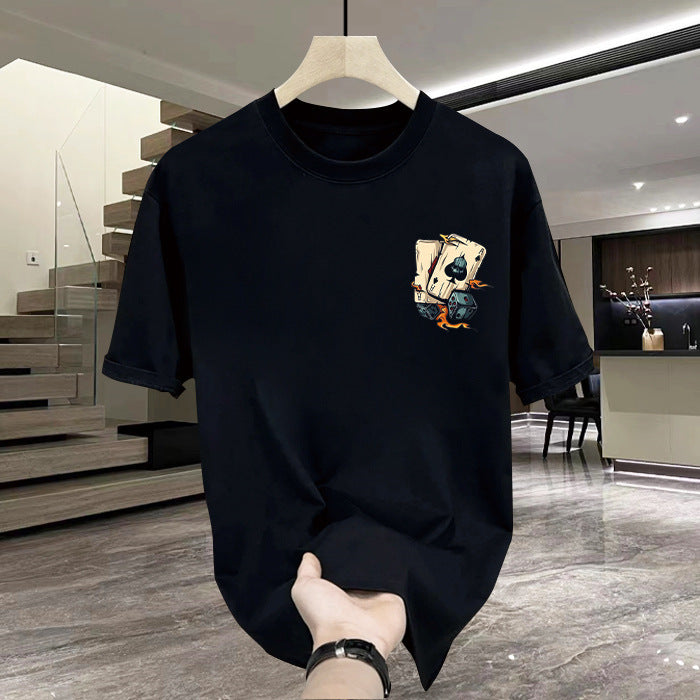 Heavy Cotton Printed Men's Short-sleeved T-shirt