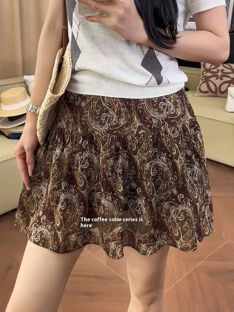 Printed Short Women's Summer Casual Skirt