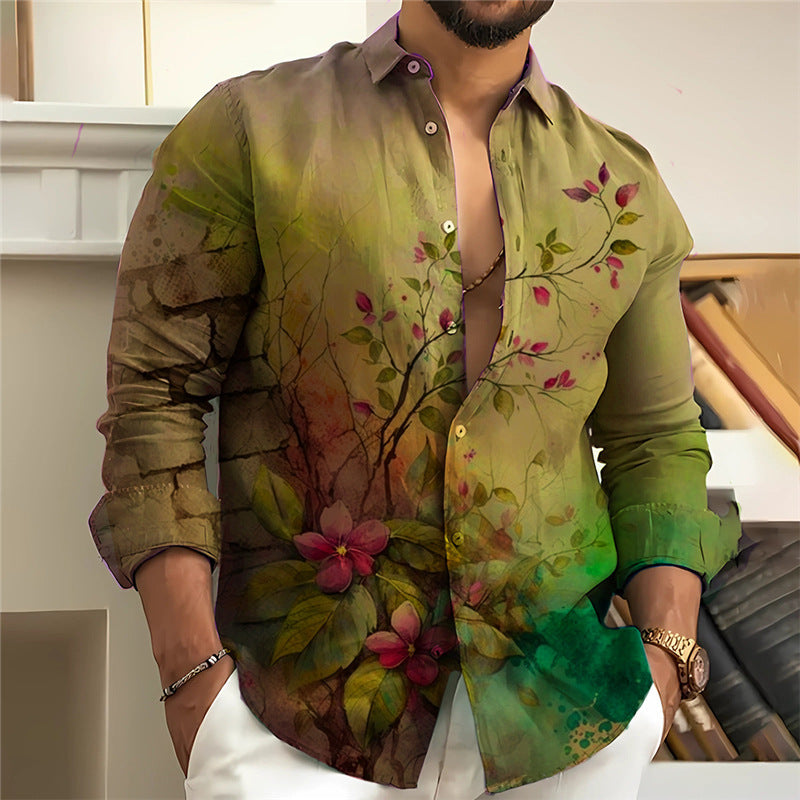 Fashion Printed Shirt Summer Menswear