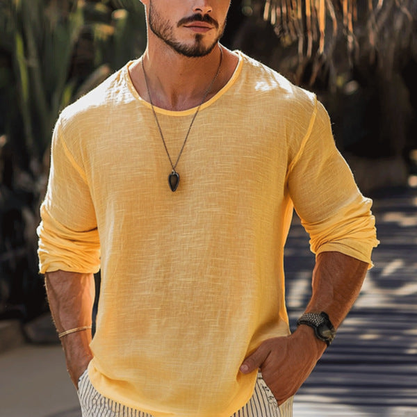Men's Casual Solid Color Breathable T-shirt