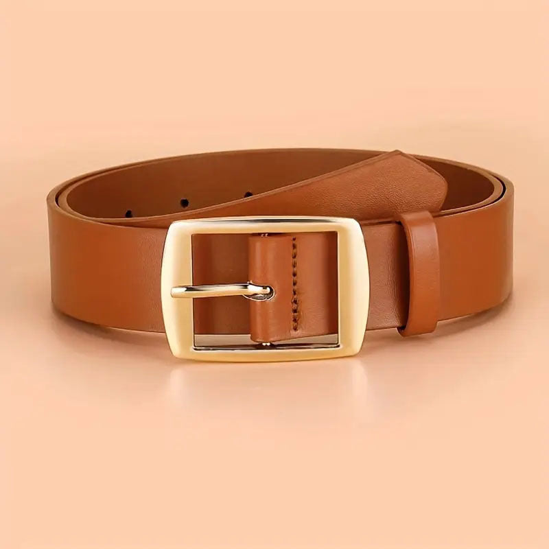Men's Pin Buckle PU Microfiber Eyelet Belt Fashion Casual Belt