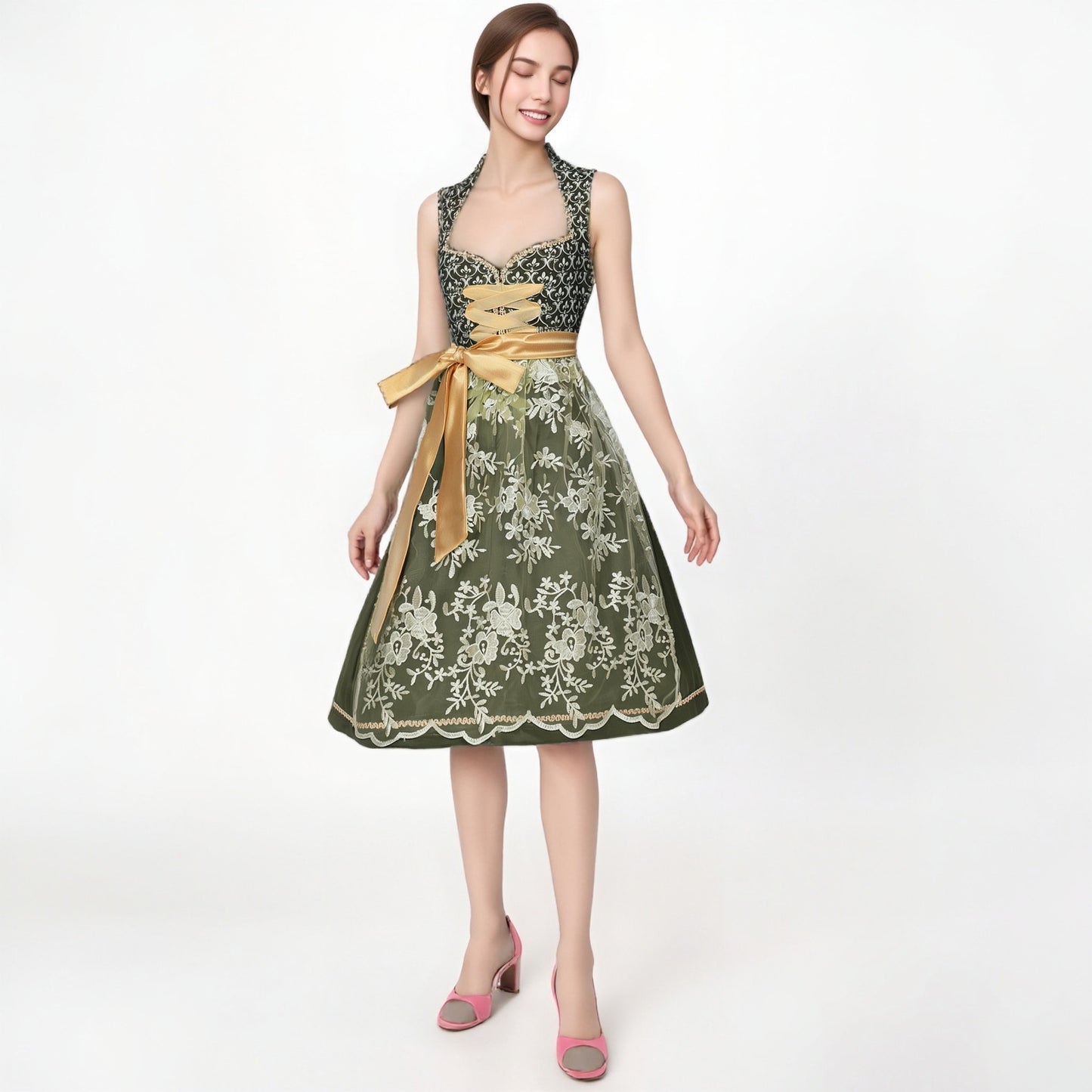 New Halloween German Munich Beer Carnival Maid Costume Dress