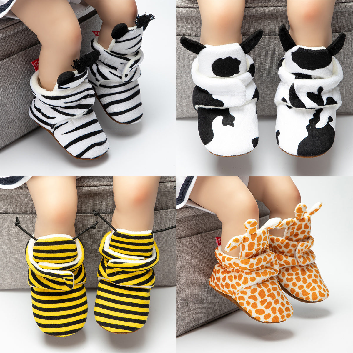 Newborn Baby Animals Warm Fleece Socks Shoes Autumn Winter