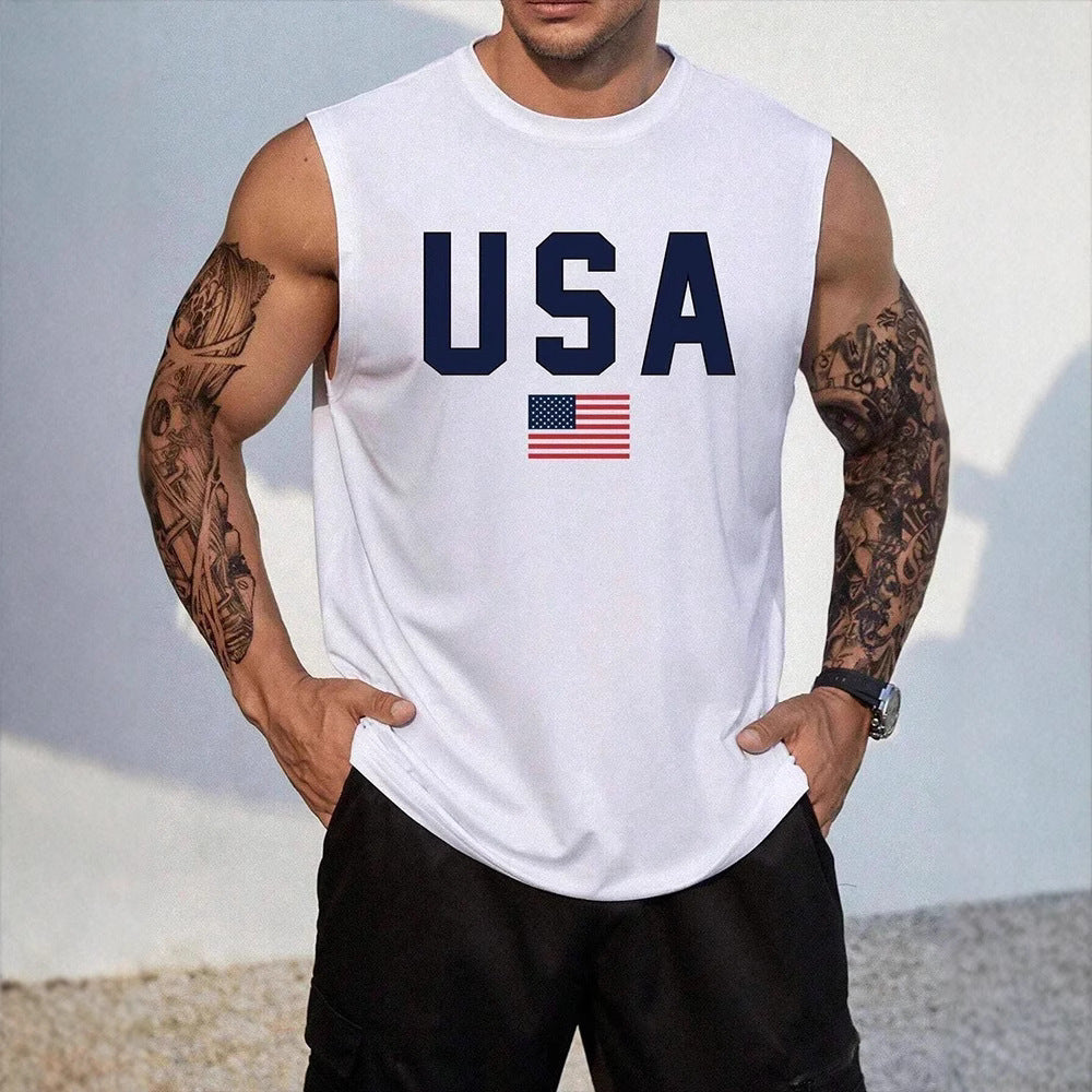 Men's Fashion Sports Style Sleeveless Vest Top