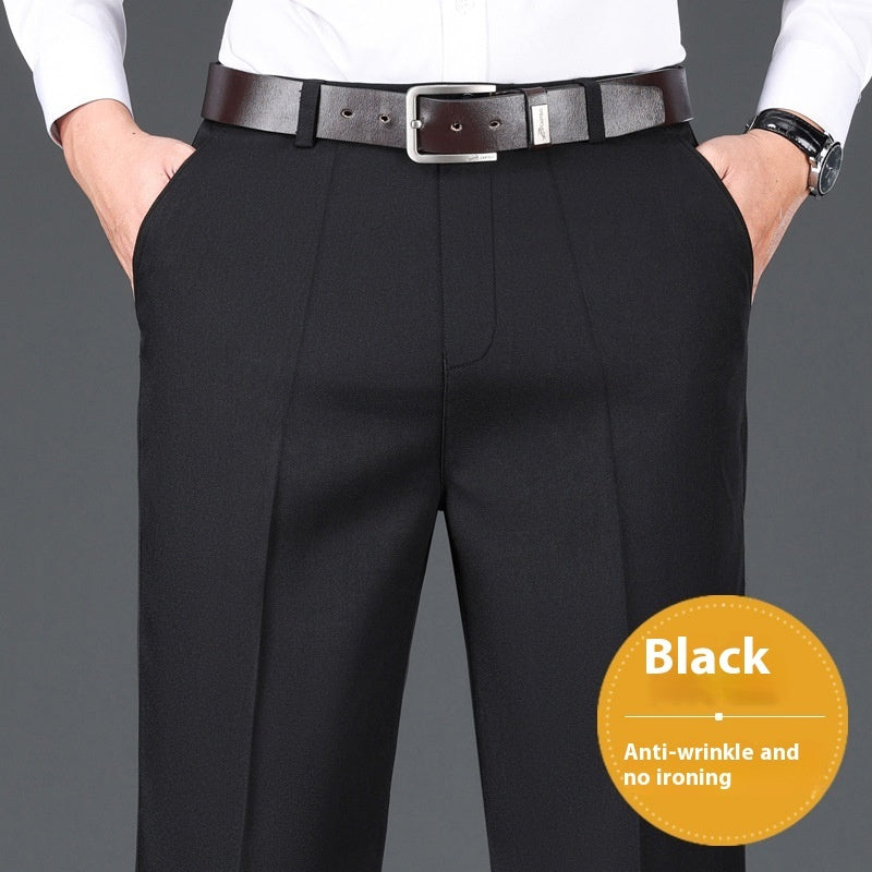 Men's Casual Pants Loose Straight Business Trousers