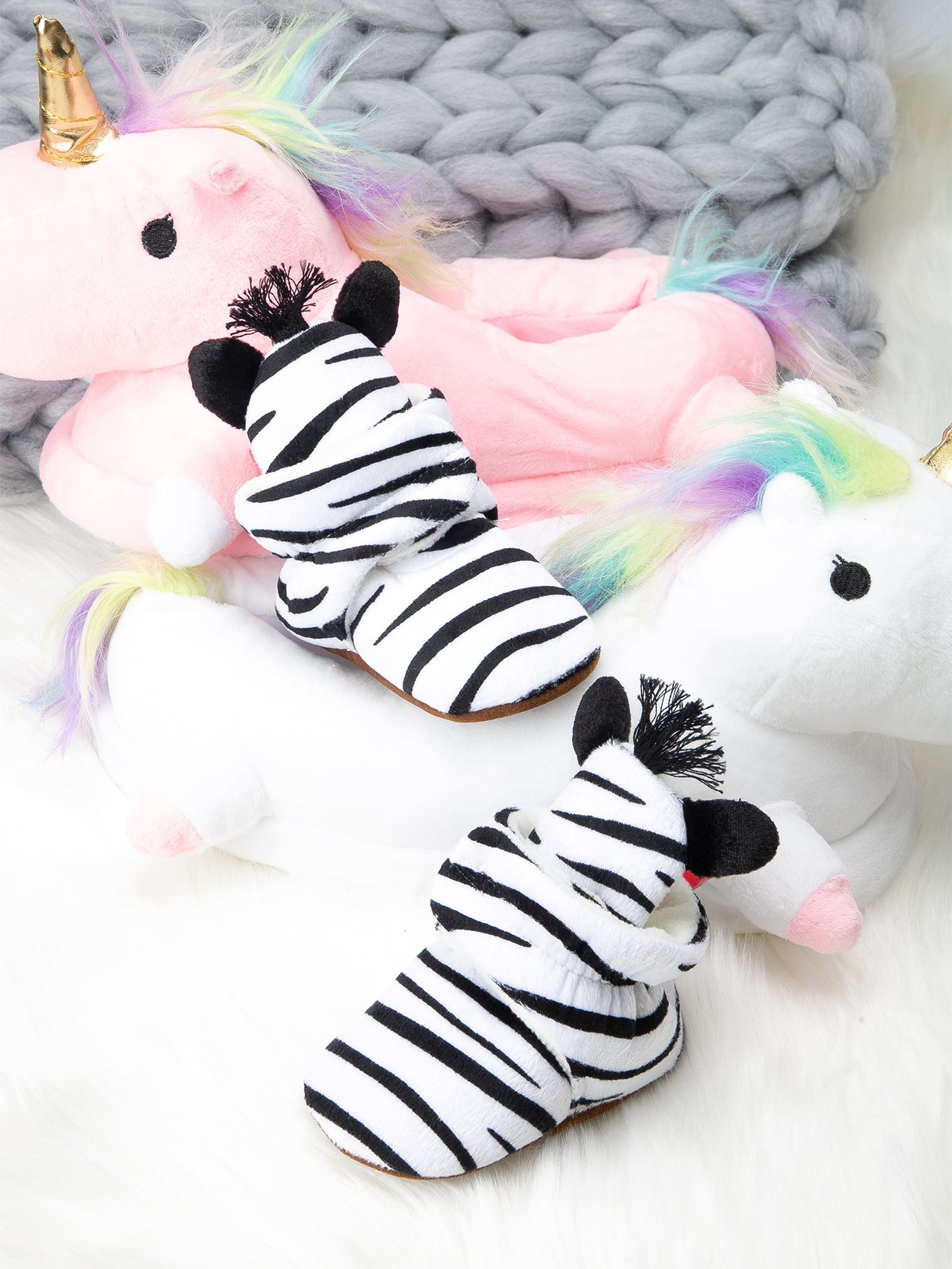 Newborn Baby Animals Warm Fleece Socks Shoes Autumn Winter