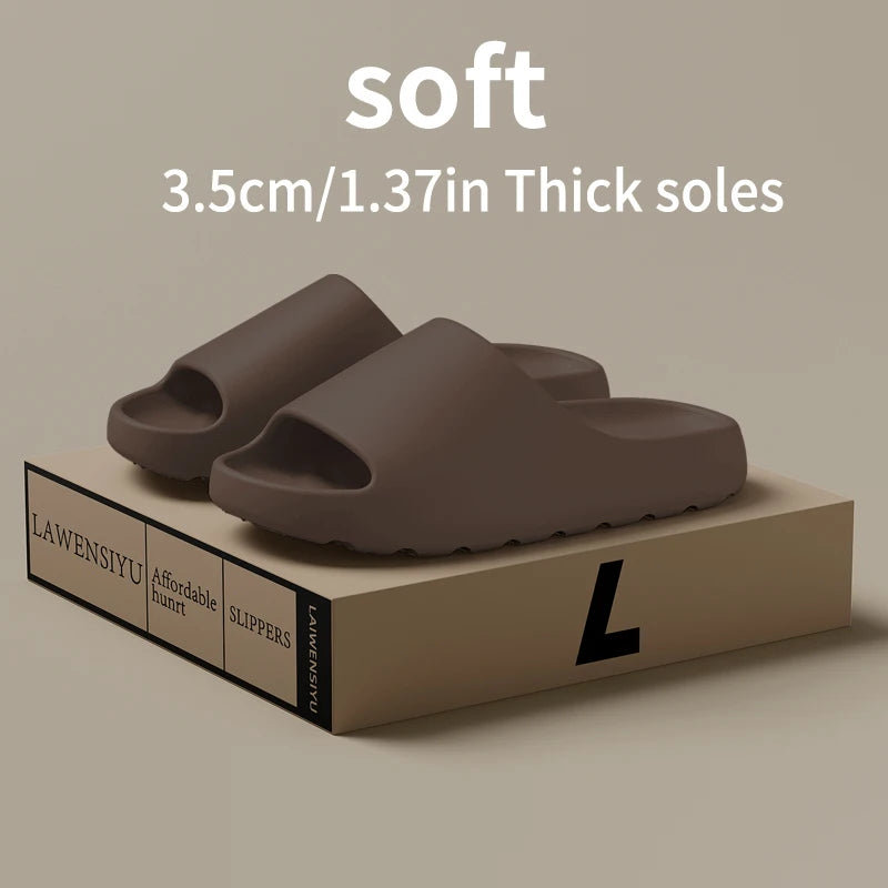 Coconut Slippers Cloud Thick-soled Sandals Summer Fashion Soft Bottom Beach Men Slippers Women's Sandals  EVA Slides