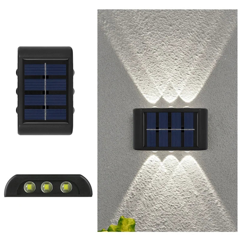 Solar LED Light, Outdoor Waterproof Wall Lamp, Dusk to Dawn Fence Lighting for Summer Garden Yard Porch Walkway Camping Home Dec