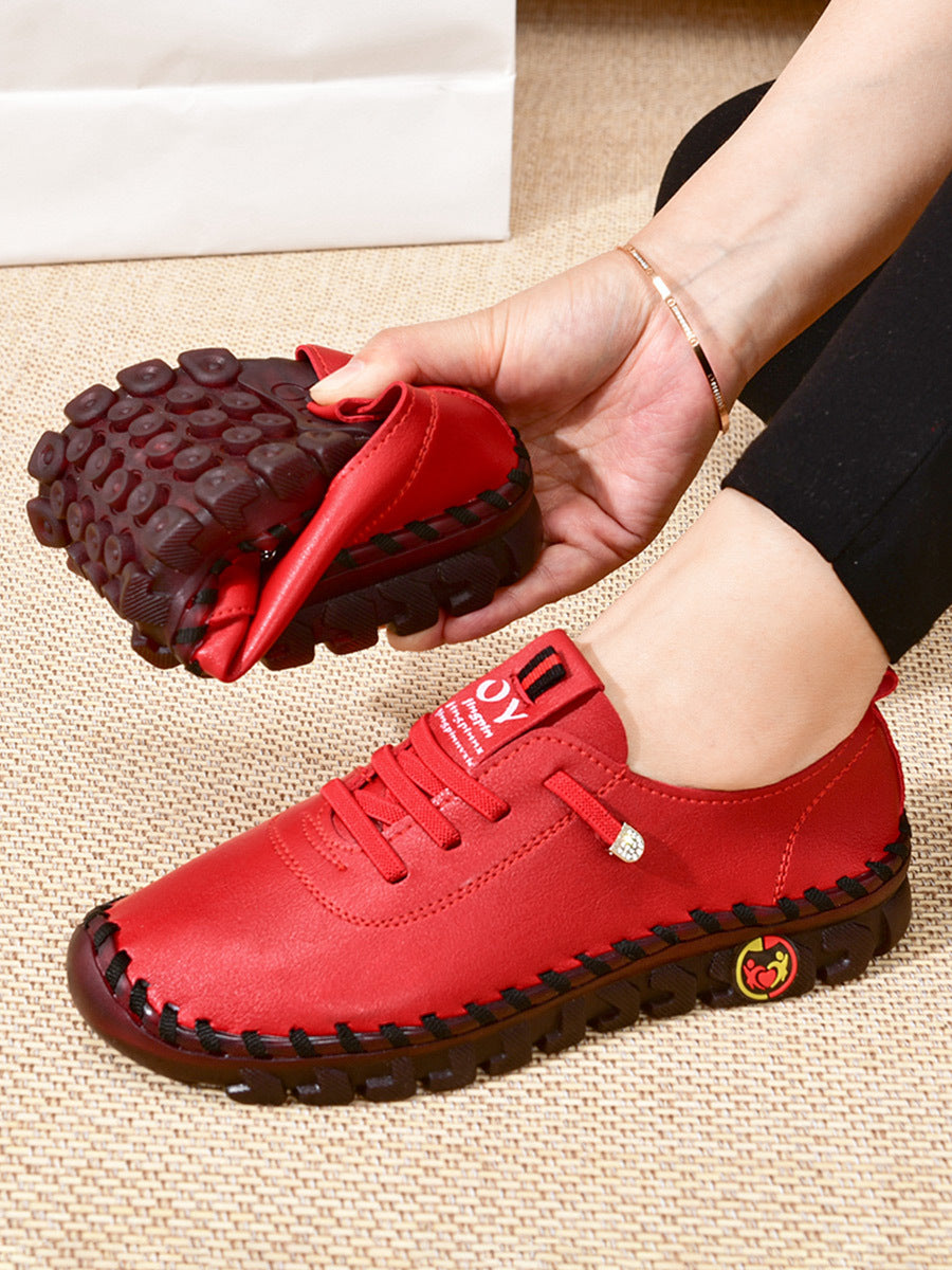 Comfortable Chic - Women's Oxfords - Handmade, Breathable, Lightweight, Non Slip, Lace Up, Slip On, Soft Insoles, Easy Walking Shoes for Everyday Wear