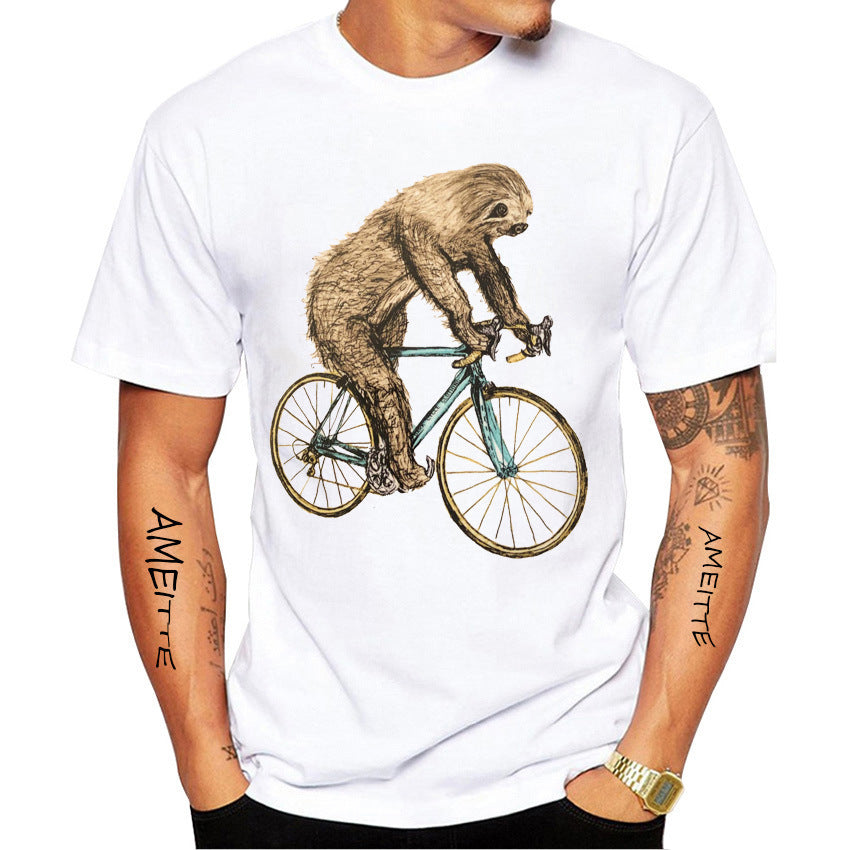 Fashion Personality Animal Funny Men's Printed Top