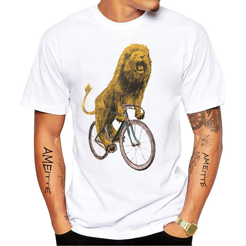 Fashion Personality Animal Funny Men's Printed Top