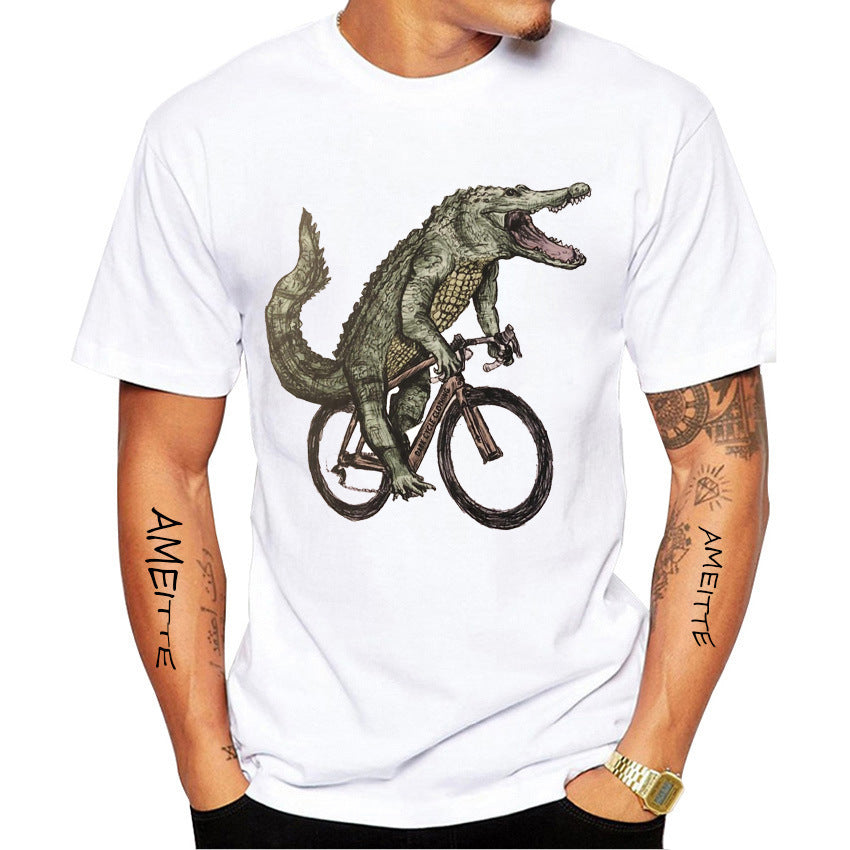 Fashion Personality Animal Funny Men's Printed Top