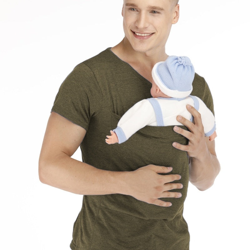 Dad Multifunctional Clothes Kangaroo Mummy Vest Long Sleeve