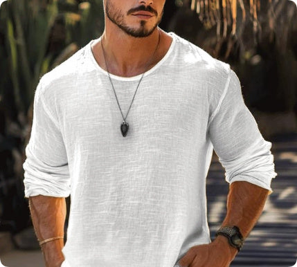 Men's Casual Solid Color Breathable T-shirt