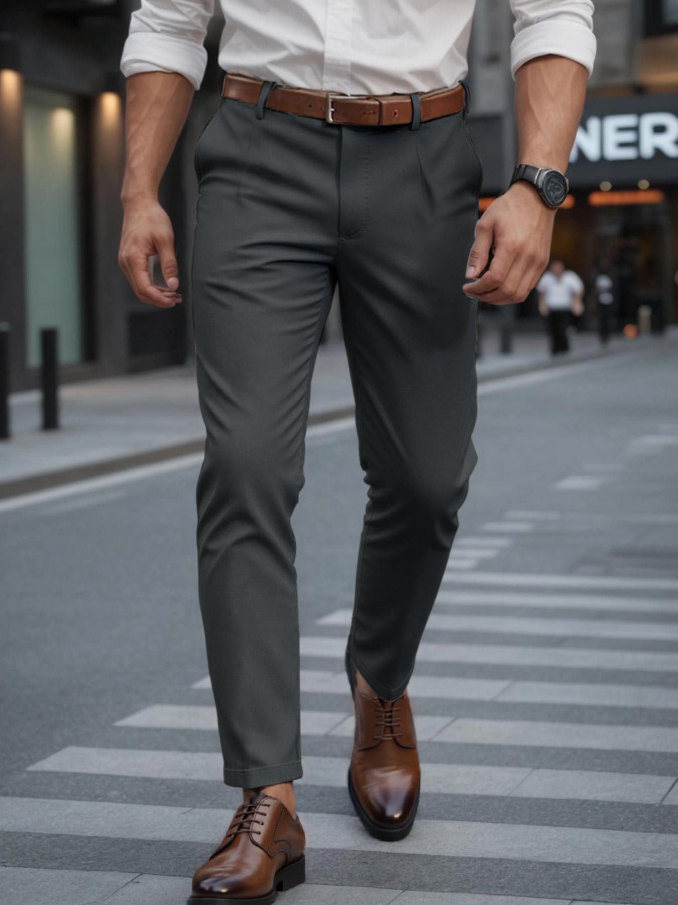 Men's Business Trousers Men's Straight Casual Pants