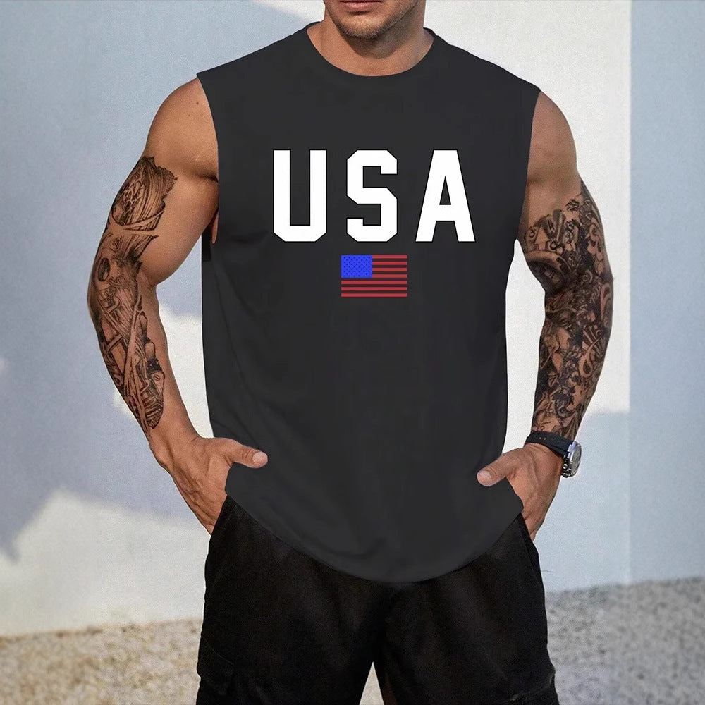 Men's Fashion Sports Style Sleeveless Vest Top